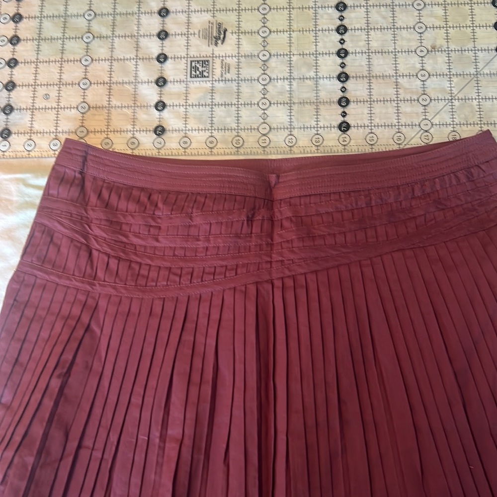 Sundance Deep Red A-Line Skirt - Picture 2 of 9